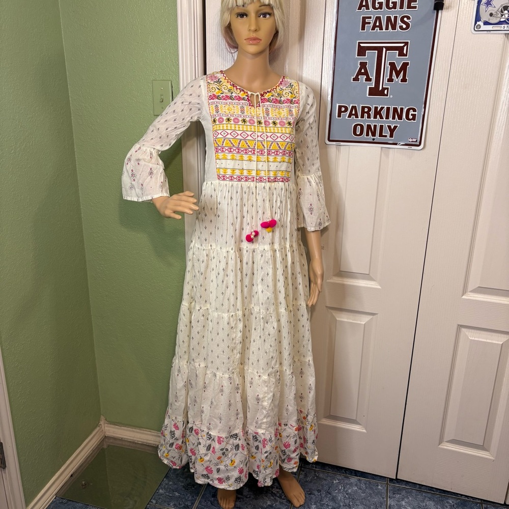 vintage Love U Kids by Jimi-Nimi Embroidered Maxi Dress